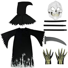 Load image into Gallery viewer, Spooktacular Creations Kids Grim Reaper Glow in the Dark Deluxe Phantom Costume