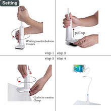 Load image into Gallery viewer, Cell Phone Clip on Stand Holder - with Grip Flexible Long Arm Gooseneck Bracket Mount Clamp for iPhone X/8/7/6/6s Plus Samsung S8/S7, Used for Bed, Desktop (White)
