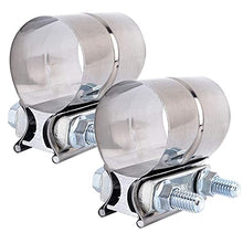 Load image into Gallery viewer, EVIL ENERGY 2.5 Inch Butt Joint Exhaust Band Clamp Bundle with Lap Joint Exhaust Band Clamp