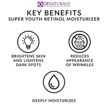 Load image into Gallery viewer, OZNaturals Face Moisturizer Retinol Cream: Super Youth Anti Aging Face Cream with Vitamin C, B5, Shea Butter, Hyaluronic Acid - Day and Night Skin Firming Retinol Moisturizer Wrinkle Cream - 4 Fl Oz