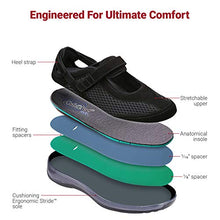 Load image into Gallery viewer, Orthofeet Proven Heel and Foot Pain Relief. Extended Widths. Best Orthopedic Bunions Diabetic Women's Mary Jane Shoes Sanibel Black