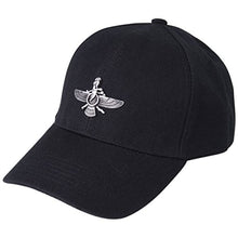 Load image into Gallery viewer, Asoodehdelan Iranian Persian Farvahar Hat Iran Farohar Faravahar Cap Zoroastrian Pahlavi Gift (Black)