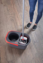Load image into Gallery viewer, Rubbermaid Microfiber Flat Spin Mopping Floor Care System with Wringer Bucket (2104526), Red