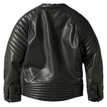 Load image into Gallery viewer, LJYH Boys Bomber Faux Leather Jackets Children Collar Motorcycle Coats Black 5/6yrs