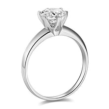 Load image into Gallery viewer, 14k REAL White Gold SOLID Wedding Engagement Ring - Size 6