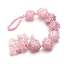 Load image into Gallery viewer, Jovivi Natural Rose Quartz Tumbled Gemstones Crystals Healing Stones Window Car Hanging Ornaments for Chakra Healing, Reiki, Protection, Yoga Meditation, Good Luck, Feng Shui