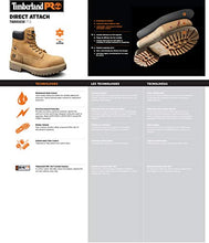 Load image into Gallery viewer, Timberland PRO Men's Direct Attach Six-Inch Soft-Toe Boot, Wheat Nubuck,13 W