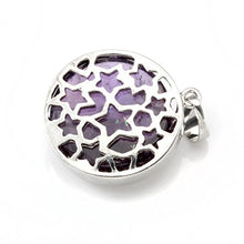 Load image into Gallery viewer, Jovivi Natural Gemstones Moon and Star Healing Crystal Chakra Pendant Necklace with 21.5in Stainless Steel Chain