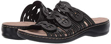 Load image into Gallery viewer, Clarks womens Leisa Faye Sandal, Black Leather, 9.5 US