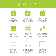 Load image into Gallery viewer, Rocketbook Panda Planner - Reusable Daily, Weekly, Monthly, Planner with 1 Pilot Frixion Pen & 1 Microfiber Cloth Included - Black Cover, Letter Size (8.5" x 11")