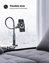 Load image into Gallery viewer, Phone Holder Bed Gooseneck Mount - Lamicall Cell Phone Clamp Clip for Desk, Flexible Long Arm Headboard Bedside Lazy Bracket, Overhead Table Stand, Compatible with iPhone 11 Pro Xs Max XR X 8 7 6 Plus