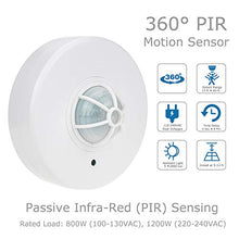 Load image into Gallery viewer, J.LUMI YCA1001 Ceiling Mount Motion Sensor Switch, 360 Occupancy Sensor, High Sensitivity PIR Motion Sensor Light Switch, Ceiling Motion Sensor (110V-277VAC)