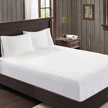 Load image into Gallery viewer, Woolrich Heated Sherpa ELEC MATT Mattress Pad with Auto Shut Off Timer and 5 Heat Level Setting Controller(s) Super Warm, Queen: 60x80, White