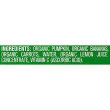 Load image into Gallery viewer, Gerber Organic Baby Food Pouches, 2nd Foods for Sitter, Veggie Power, Pumpkin Banana Carrot, 3.5 Ounce (Pack of 12)