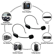 Load image into Gallery viewer, Wireless Microphone System for 2 People, 2.4G Dual Wireless Headset Mics Ideal for Speakers, Voice Amplifier, PA System, Teacher, Tour Guides, Fitness Instructor