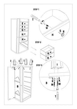 Load image into Gallery viewer, Powell Jewelry Armoire Wood, Silver Mirrored