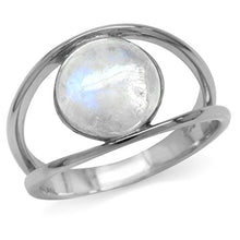 Load image into Gallery viewer, Silvershake Natural Moonstone White Gold Plated 925 Sterling Silver Solitaire Ring Size 10