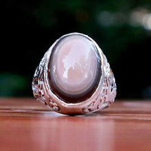 Load image into Gallery viewer, Yemeni Sulemani Aqeeq Ring | Sterling Silver 92.5 | US Size 10.5