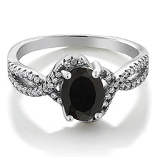 Load image into Gallery viewer, Gem Stone King 925 Sterling Silver Black Onyx Women's Ring 1.67 Cttw (Gemstone Birthstone) (Size 7)