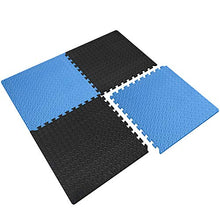 Load image into Gallery viewer, innhom Exercise Mat Gym Mat Interlocking Foam Mats EVA Foam Floor Tiles with Protective Flooring Mats for Gym Equipment Workouts, 6 Black and 6 Blue