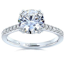Load image into Gallery viewer, Kobelli Forever One Moissanite and Lab Grown Diamond Engagement Ring 2 1/10 CTW 14k White Gold (DEF/VS), 5