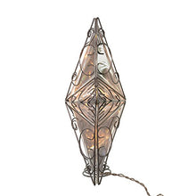 Load image into Gallery viewer, Snowfall Kurt Adler 10 Light 5 Point Silver Wire Star Treetop