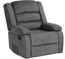 Load image into Gallery viewer, RelaxZen Longstreet Rocker Recliner with Massage, Heat and Dual USB ports, Gray