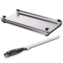Load image into Gallery viewer, Meat slicer Stainless Steel Jerky Maker Cutting Board With 10-Inch Professional Slicing and Carving Knife
