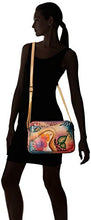 Load image into Gallery viewer, Anna by Anuschka Genuine Leather Satchel Organizer | Hand-Painted Original Artwork | Floral Abstract