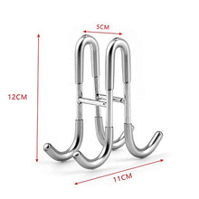 Load image into Gallery viewer, Gmtglla Shower Glass Door Hook,304 Stainless Steel Towel Hook for Bathroom Frameless Glass Shower Door Rack, Shower Squeegee Hooks (Silver-1 Pack)