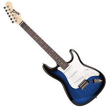 Load image into Gallery viewer, RockJam Electric Guitar Superkit with 10-watt Amp, Gig Bag, Picks & Online Lessons 6 String Pack, Right, Blueburst, Full (RJEG03-SK-BB)