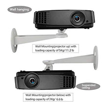 Load image into Gallery viewer, Mini Projector Wall Mount/Projector Hanger/CCTV Security Camera Housing Mounting Bracket(White) - for CCTV/Camera/Projector/Webcam - with Load 11 lbs Length 7.8 inch - Rotation 360° White