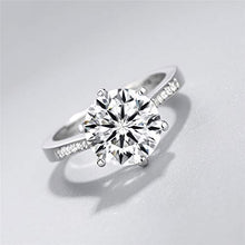 Load image into Gallery viewer, 4ct Round Brilliant Nscd Sona Simulated Diamond Solitaire Wedding Engagement Ring - Finger Size 4
