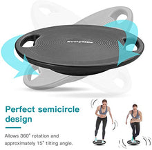 Load image into Gallery viewer, EveryMile Wobble Balance Board, Exercise Balance Stability Trainer Portable Balance Board with Handle for Workout Core Trainer Physical Therapy & Gym 15.7" Diameter No-Skid Surface