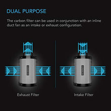 Load image into Gallery viewer, AC Infinity Air Carbon Filter 6" with Premium Australian Virgin Charcoal, for Inline Duct Fan, Odor Control, Hydroponics, Grow Rooms