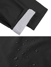 Load image into Gallery viewer, Women's Raincoats Waterproof Rain Jacket Long Lightweight Outdoor Windbreaker Hooded Trench Coats with Pockets Black XXL