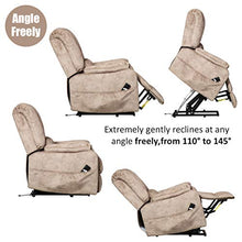 Load image into Gallery viewer, CANMOV Power Lift Recliner Chair for Elderly- Heavy Duty and Safety Motion Reclining Mechanism-Antiskid Fabric Sofa Living Room Chair with Overstuffed Design, Camel