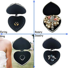 Load image into Gallery viewer, Small Jewelry Box Gifts for Her | Vintage Earring & Ring Gift Box - Antique Rosary & Trinket keepsake Gift Boxes in Heart Shape