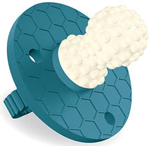 Load image into Gallery viewer, SMOOCH Pacifier Teething Toys for Babies 6-12 Months - Silicone Baby Teether Toy - Soothe Infant Sore Gums - Soft & Safe Hands-Free Freezable Teething Relief - Honeycomb Bubble Bump (Blue)