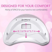 Load image into Gallery viewer, UV LED Nail Lamp, SUNUV UV LED Nail Polish Dryer Gel Machine for Manicure and Pedicure with Sensor and 4 Timers 36W SUN5