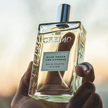 Load image into Gallery viewer, Cremo Blue Cedar & Cypress Cologne Spray, A Woodsy Scent with Notes of Lemon Peel, Cypress and Cedar, 3.4 Oz