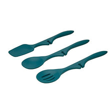 Load image into Gallery viewer, Rachael Ray Kitchen Tools and Gadgets Nonstick Utensils/Lazy Spoonula, Solid and Slotted Spoon, 3 Piece, Marine Blue