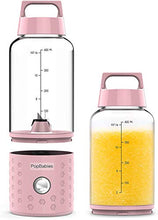 Load image into Gallery viewer, PopBabies Portable Personal Blender, Smoothie Blender for Shakes and Smoothies, USB Rechargeable Wireless Blender On the go Princess Pink