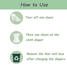 Load image into Gallery viewer, Babygoal Baby Cloth Diaper Liners, Flushable Biodegradable Viscose Bamboo Liners for Cloth Diaper Nappy 2 Pack(200 Sheets) 2BBT01