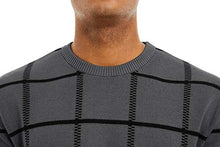 Load image into Gallery viewer, MAGNIVIT Men's Soft Cotton Striped Crewneck Sweater Lightweight Sweaters Dark Grey