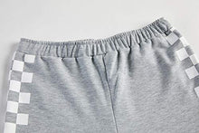 Load image into Gallery viewer, Crop Tops Hoodies for Teen Girls Clothes Kids Cute Long Sleeve Shirts Checkered Sweatshirts and Sweatpants 2 Piece Outfits Sweatsuit Clothing Sets Gray Grey, 9-10 Years