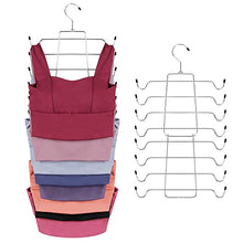 Load image into Gallery viewer, ZEDODIER Tank Tops Hangers,Bra Hanger 2 Pack Metal Space Saving Hanger Closet Organizer for Tank Tops, Bras, Camisoles, Scarfs or Belts