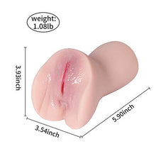 Load image into Gallery viewer, Male Masturbators with Lifelike VAgina Pussy Ass for Men MstUrbation Vagina Anal Sex, Realistic Masturbator Adult Toys with for Women Handheld Massager for Back Arms Waist Legs BB07 S02