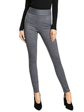 Load image into Gallery viewer, SweatyRocks Women's Casual Skinny Leggings Stretchy High Waisted Work Pants Elastic Waisted Plaid Small