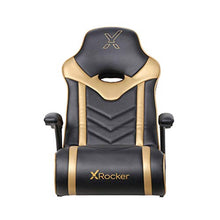 Load image into Gallery viewer, X Rocker 24K 2.1 BT Floor Rocker Gaming Chair, 36.2" x 20.8" x 31.5", Black/Gold